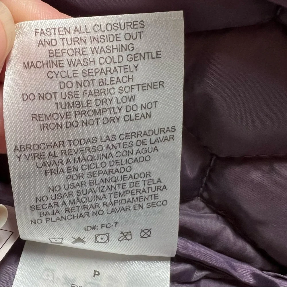 Lightweight Puffer Vest Quilted Purple NWT Zip Up Repreve Free Country Women's S - Picture 14 of 14